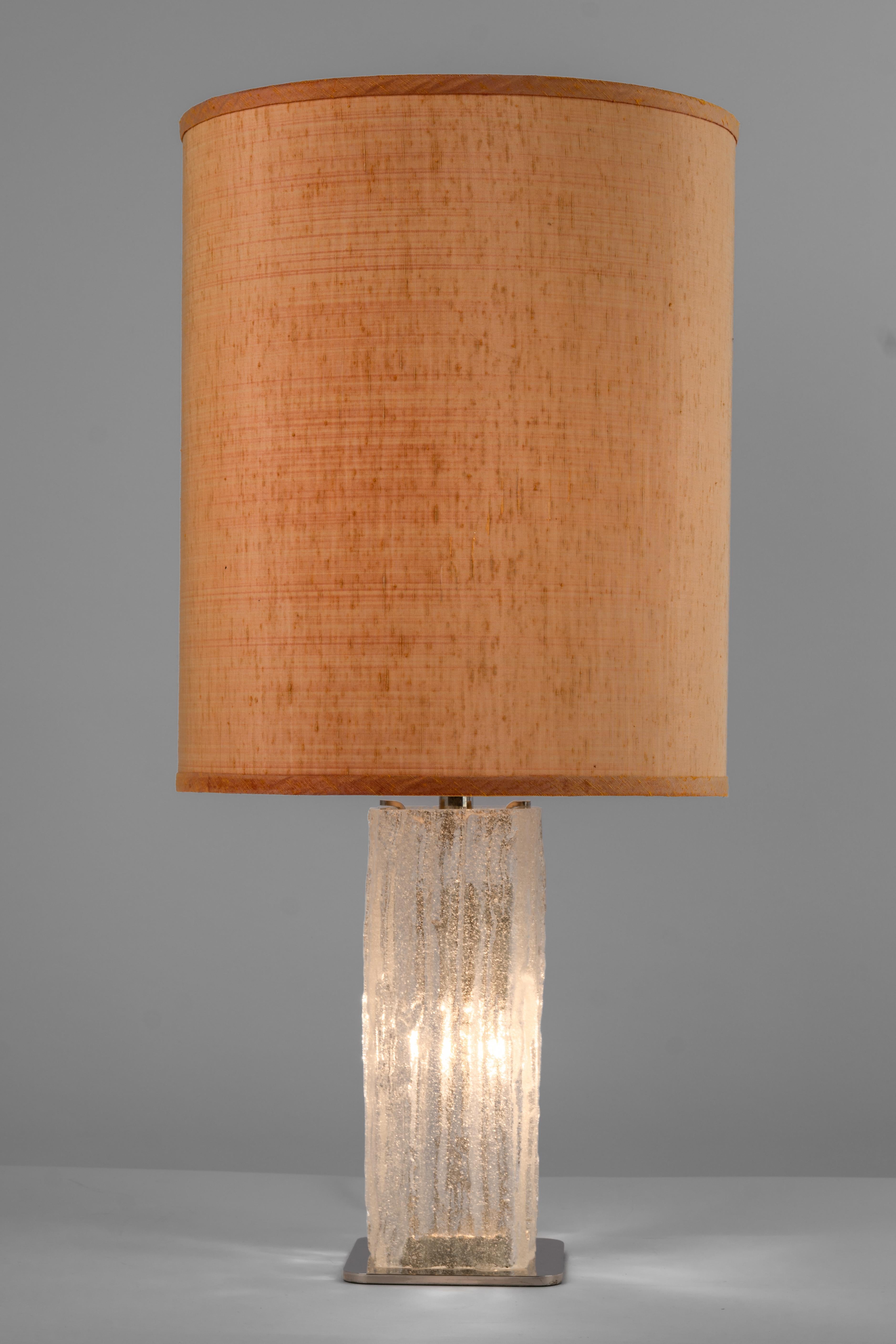 Mid-Century Modern Wonderful Large Glass Table Lamp by Kalmar, Austria, 1970s For Sale
