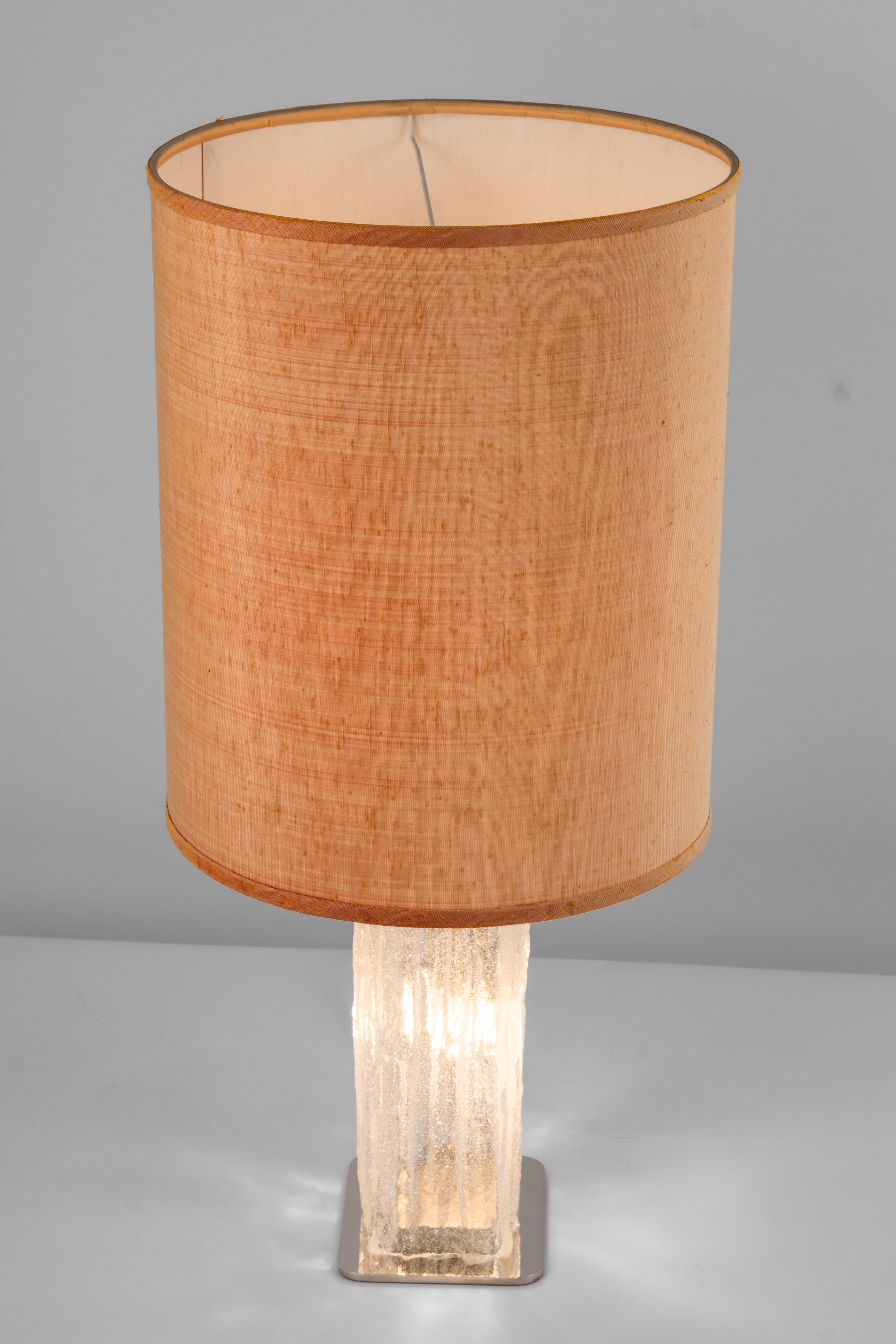Italian Wonderful Large Glass Table Lamp by Kalmar, Austria, 1970s For Sale