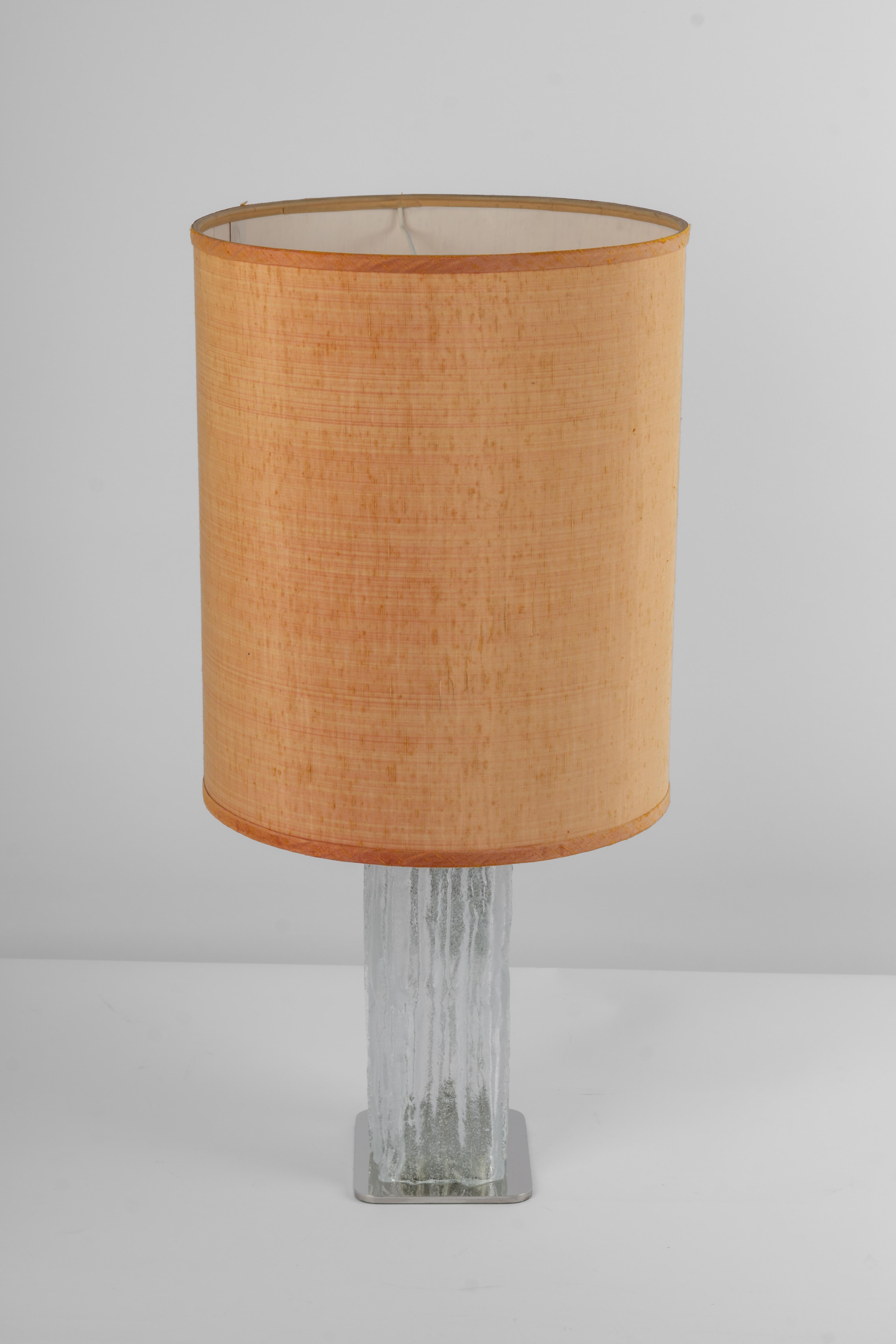 Wonderful Large Glass Table Lamp by Kalmar, Austria, 1970s For Sale 3