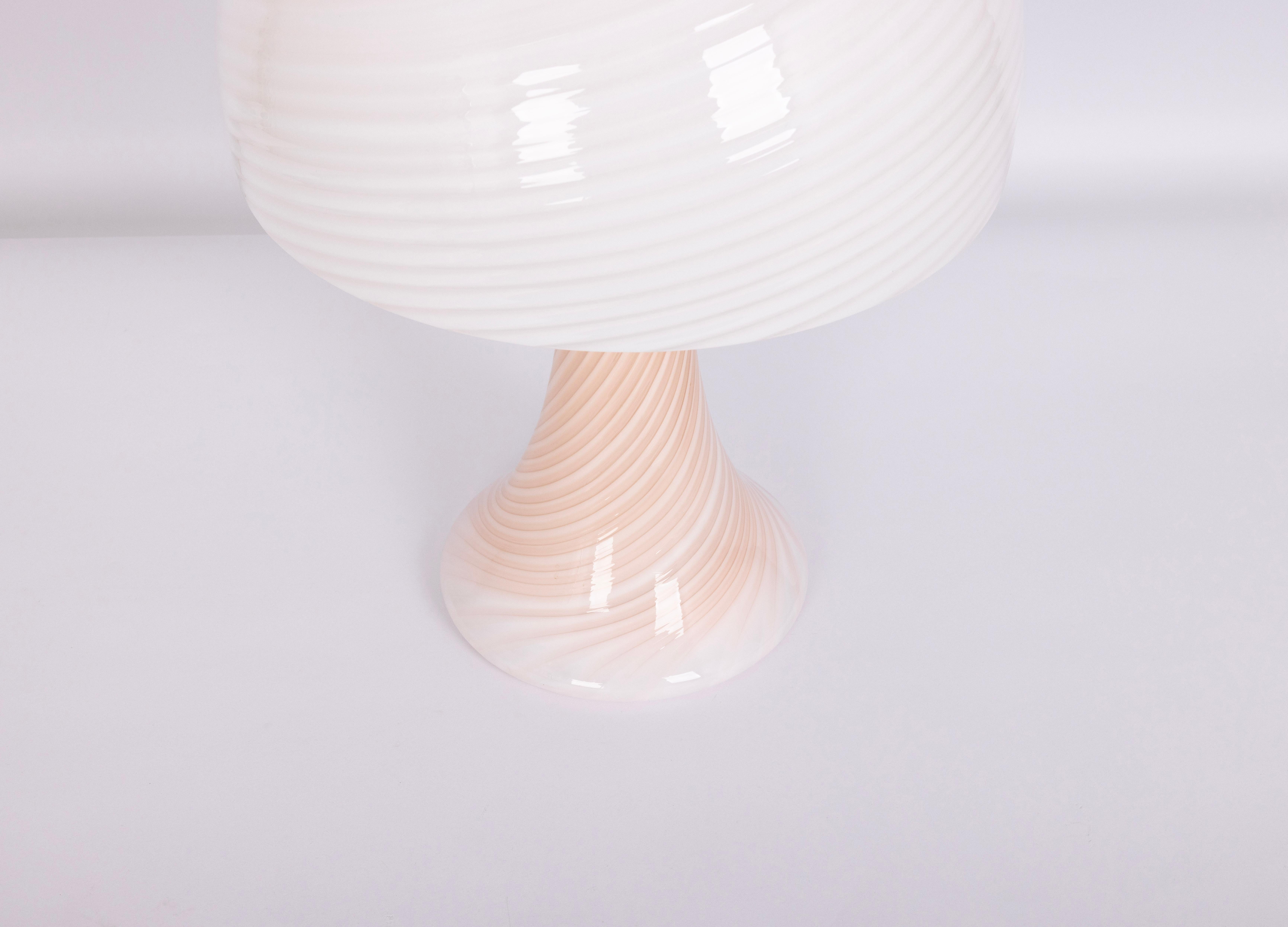 Wonderful Large Glass Table Lamp by Kalmar, Austria, 1980s In Good Condition In Aachen, NRW