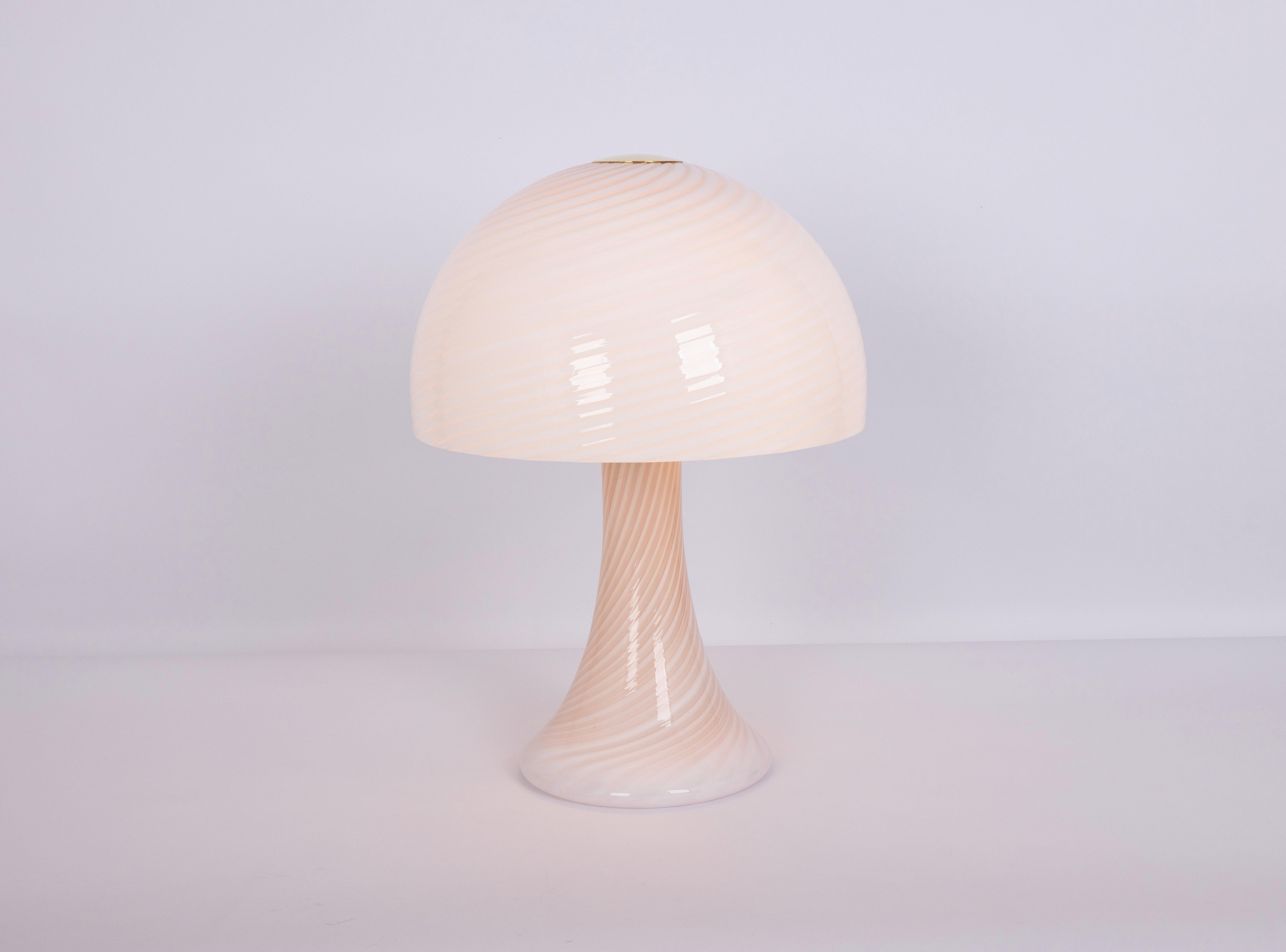 Late 20th Century Wonderful Large Glass Table Lamp by Kalmar, Austria, 1980s