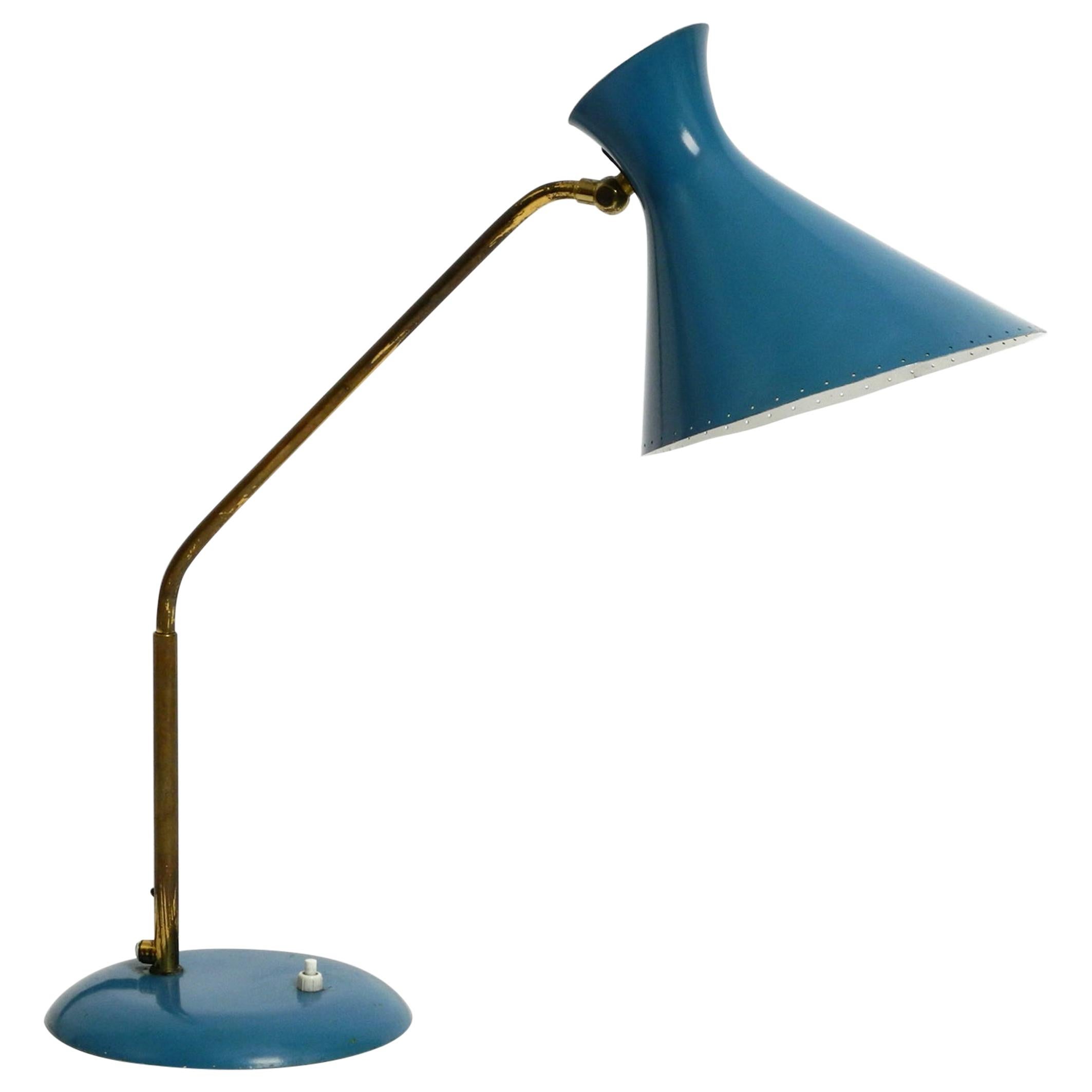 Wonderful Large Italian Midcentury Diabolo Table Lamp with Rotatable Neck For Sale