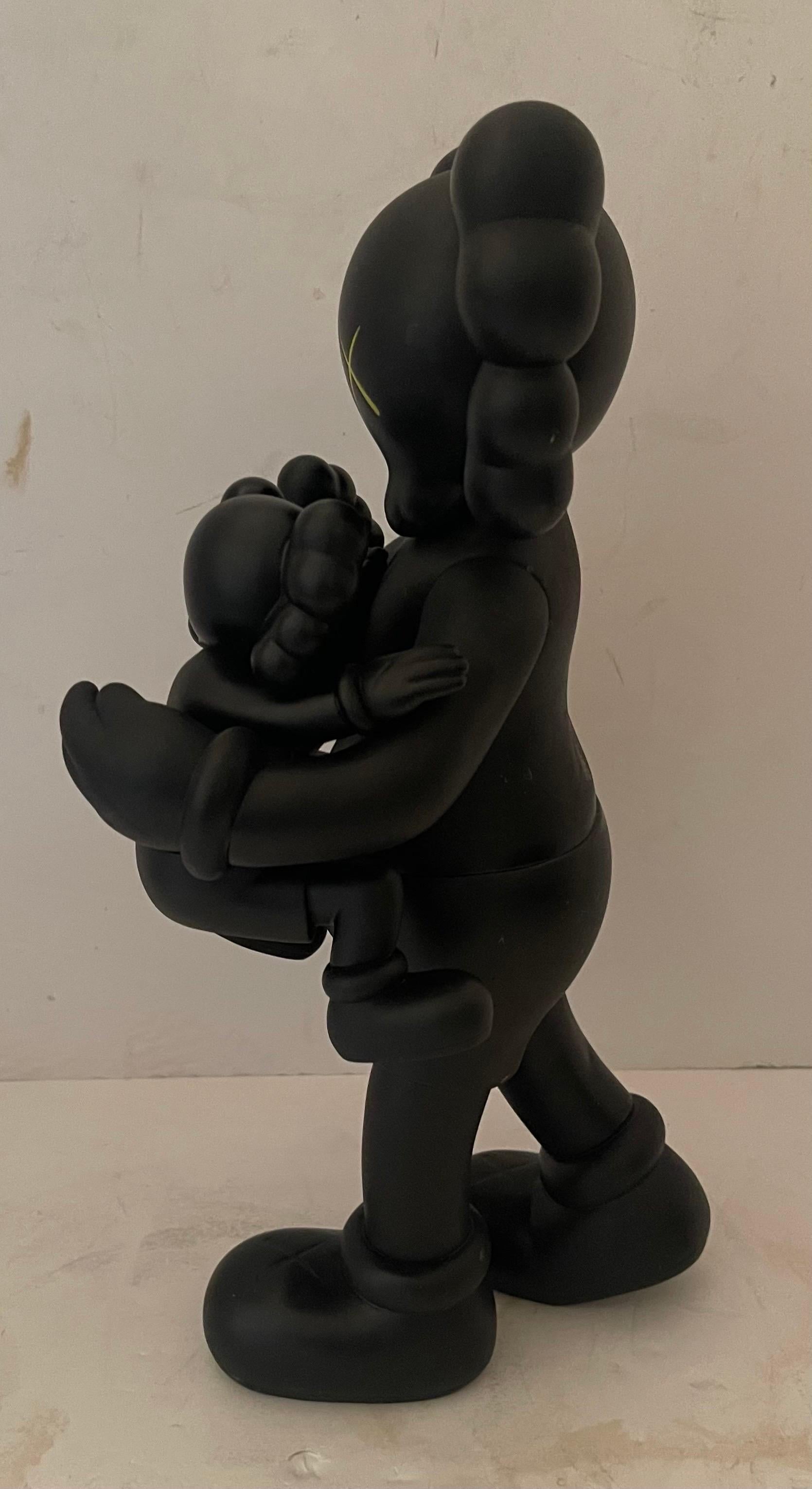 20th Century Wonderful Large KAWS Clean Slate Black Varnished Vinyl Original Fake 2013 Figure For Sale