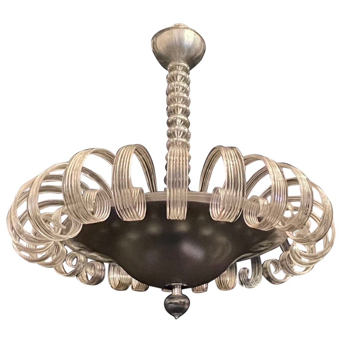 Wunderschöner großer Lorin-Marsh-Kronleuchter aus mundgeblasenem Muranoglas, Mid-Century Modern
