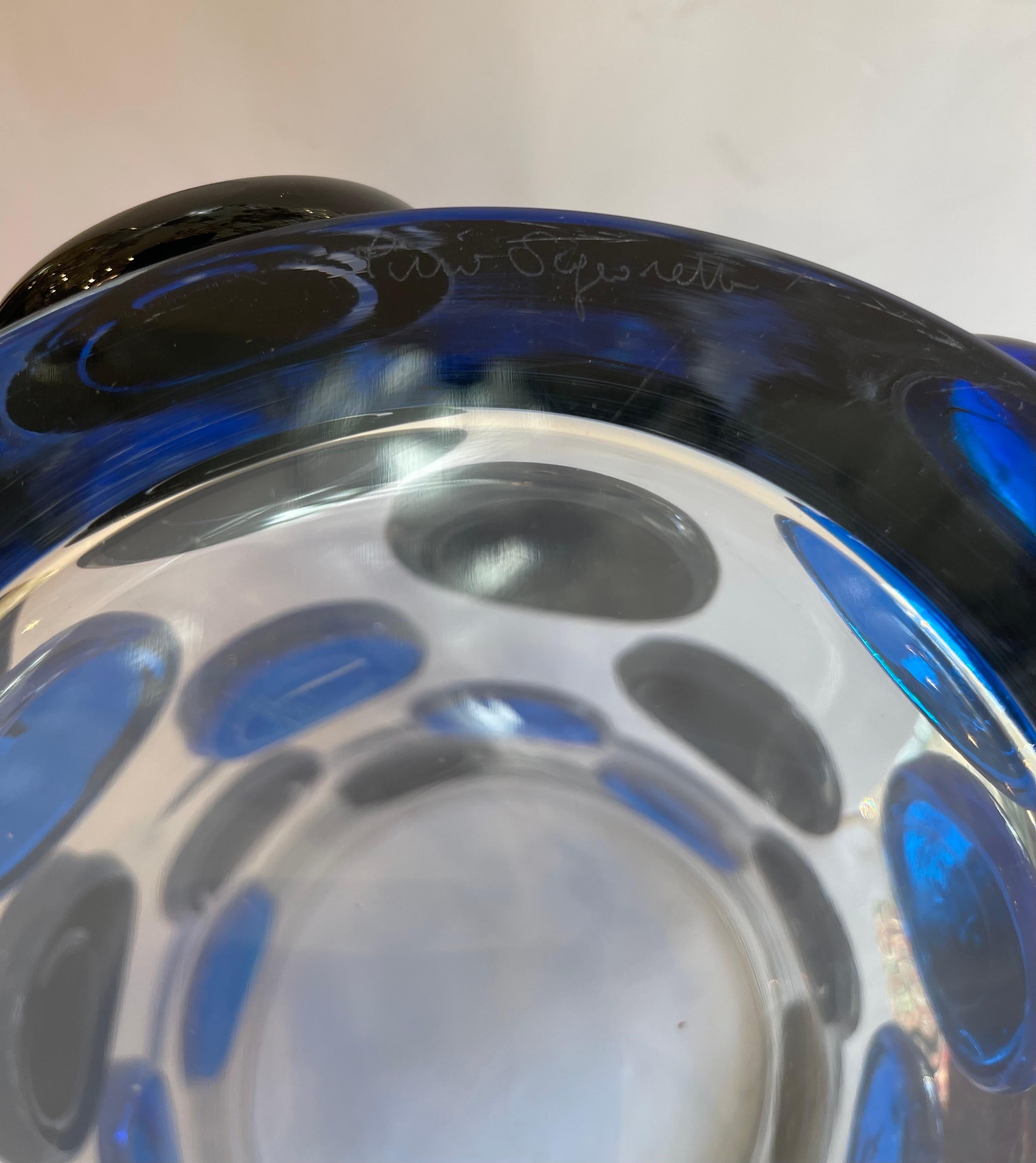 Vetro artistico Meraviglioso grande vaso Pois in vetro soffiato di Murano firmato della metà del secolo scorso in vendita