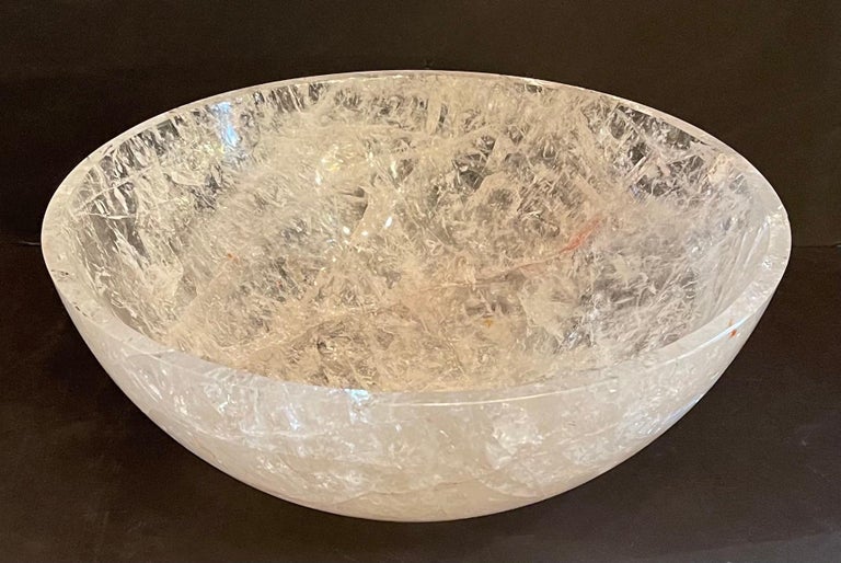 Wonderful Large MidCentury Modern Rock Crystal Round Natural Quartz