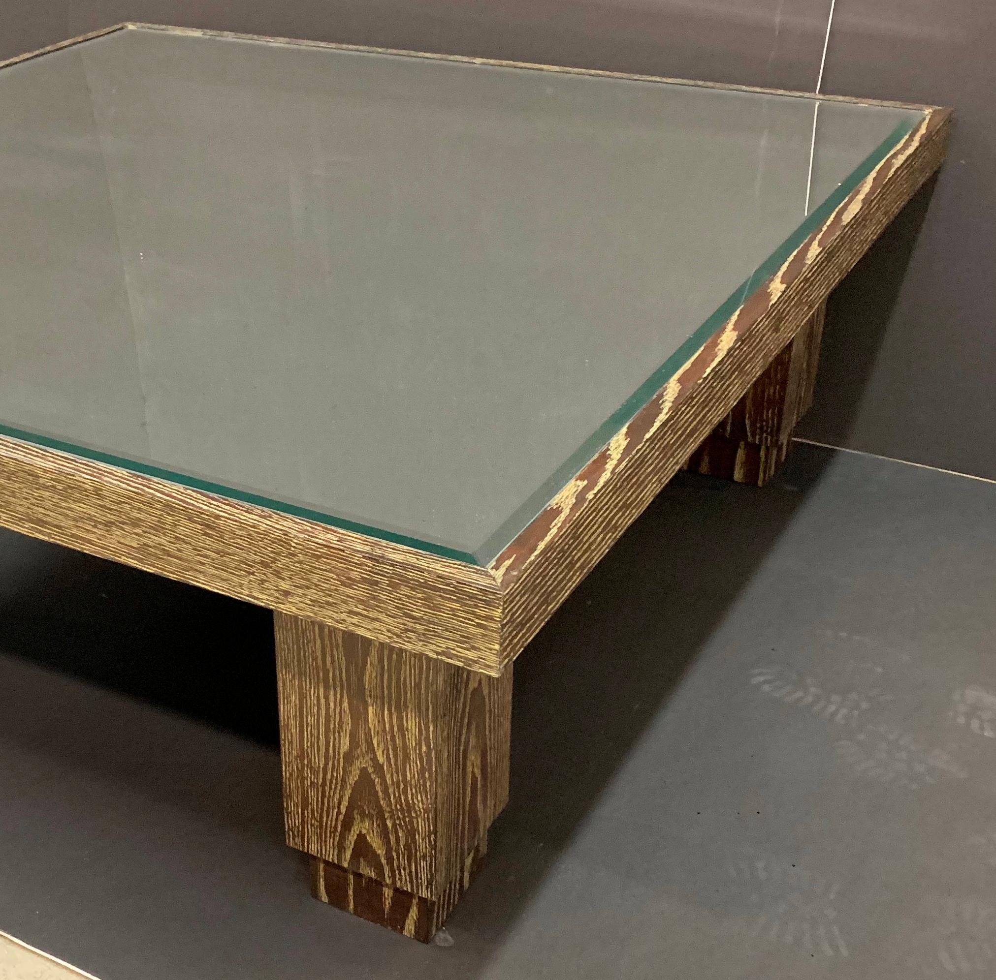 large square wood coffee table