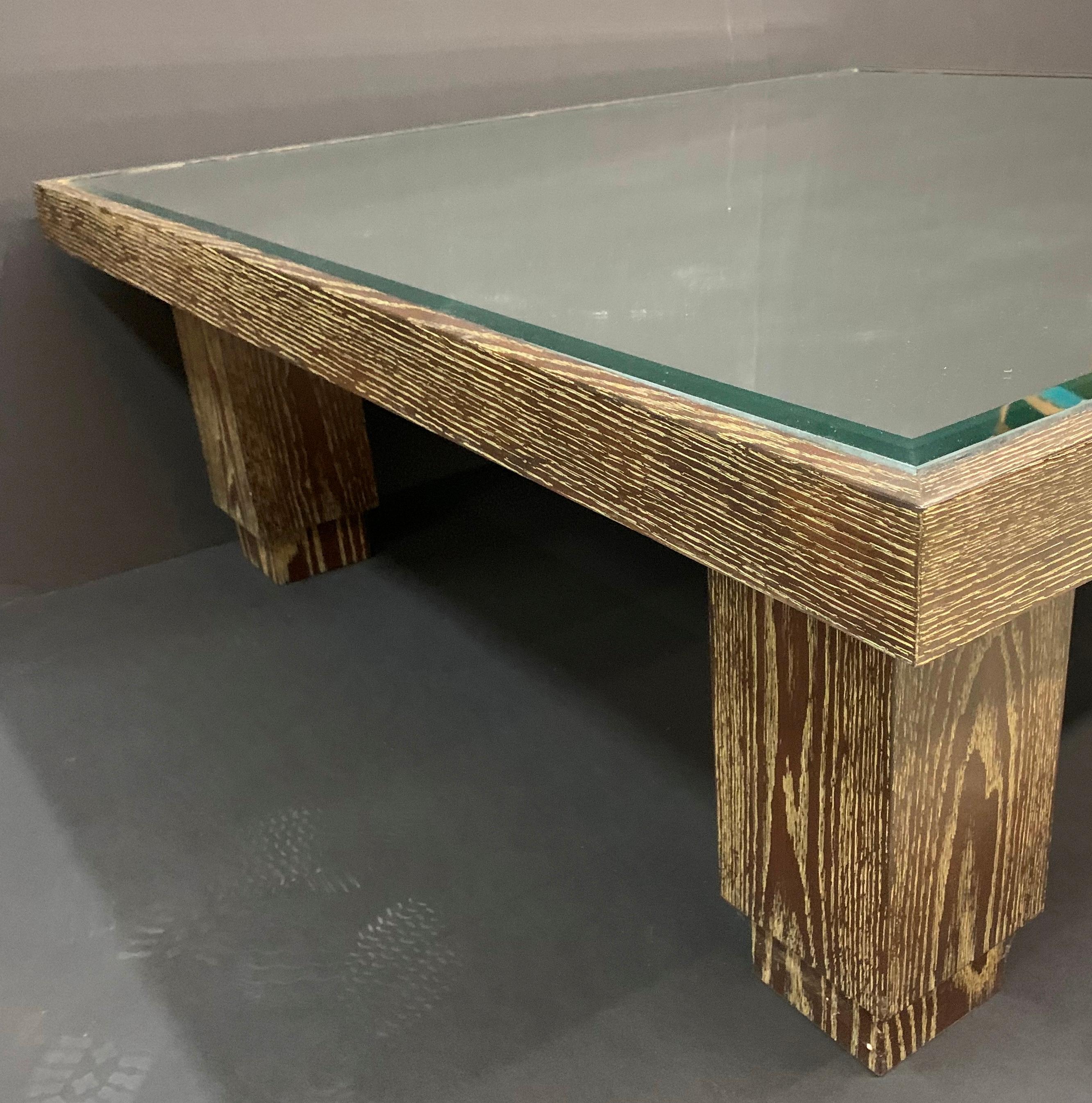 large square mirrored coffee table