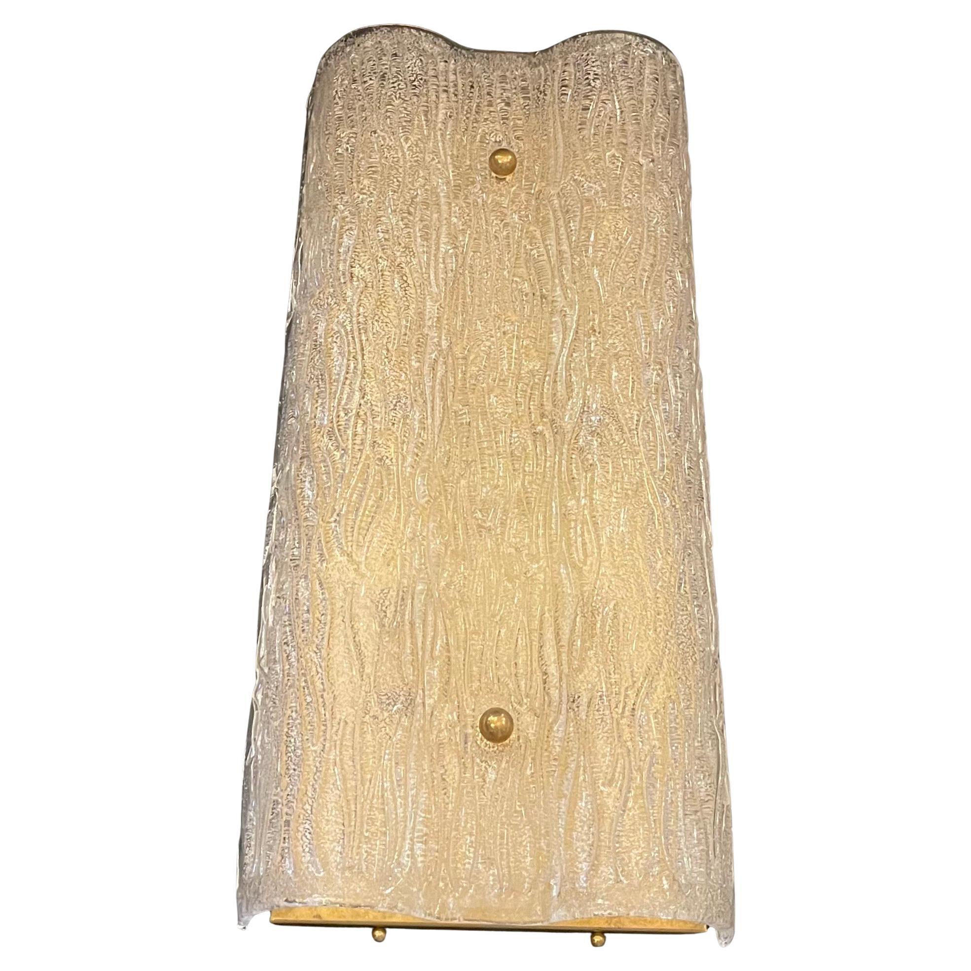 Maravillosa Lámpara individual Carl Fagerlund de latón pulido y cristal de Murano grande