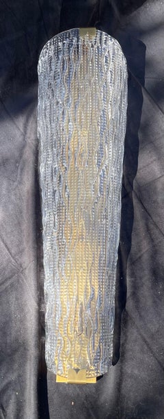 Wunderschönes großes Paar Murano-Glas Paneel vergoldet Sconces Manner Barovier & Toso