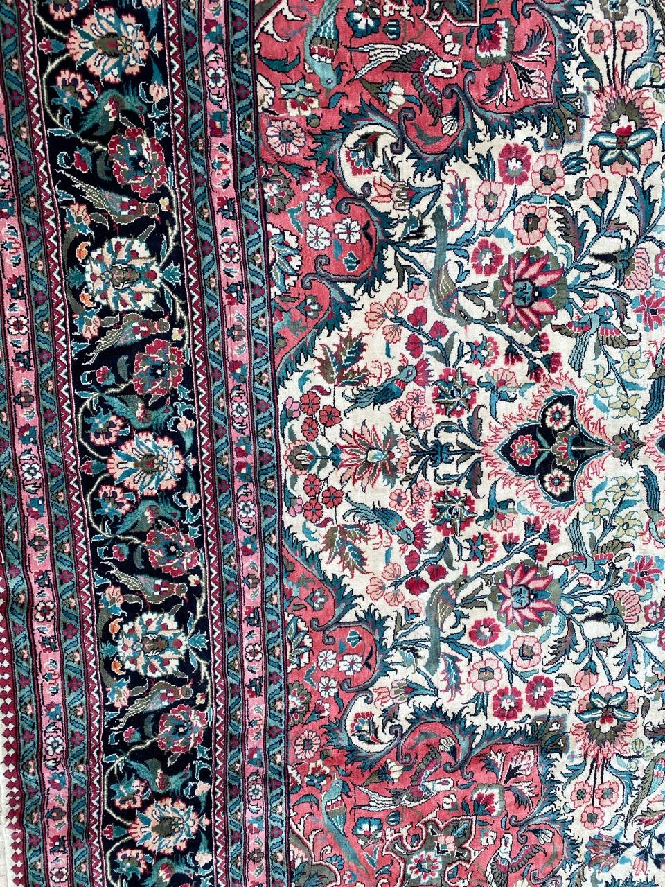 Kashan Bobyrug’s Wonderful Large Silk Persian Design Chinese Rug For Sale