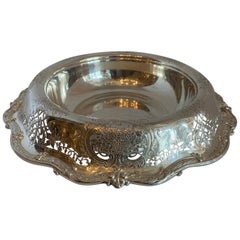 Wonderful Large Sterling Silver 925 Pierced Flower Basket Centerpiece Bowl Stand