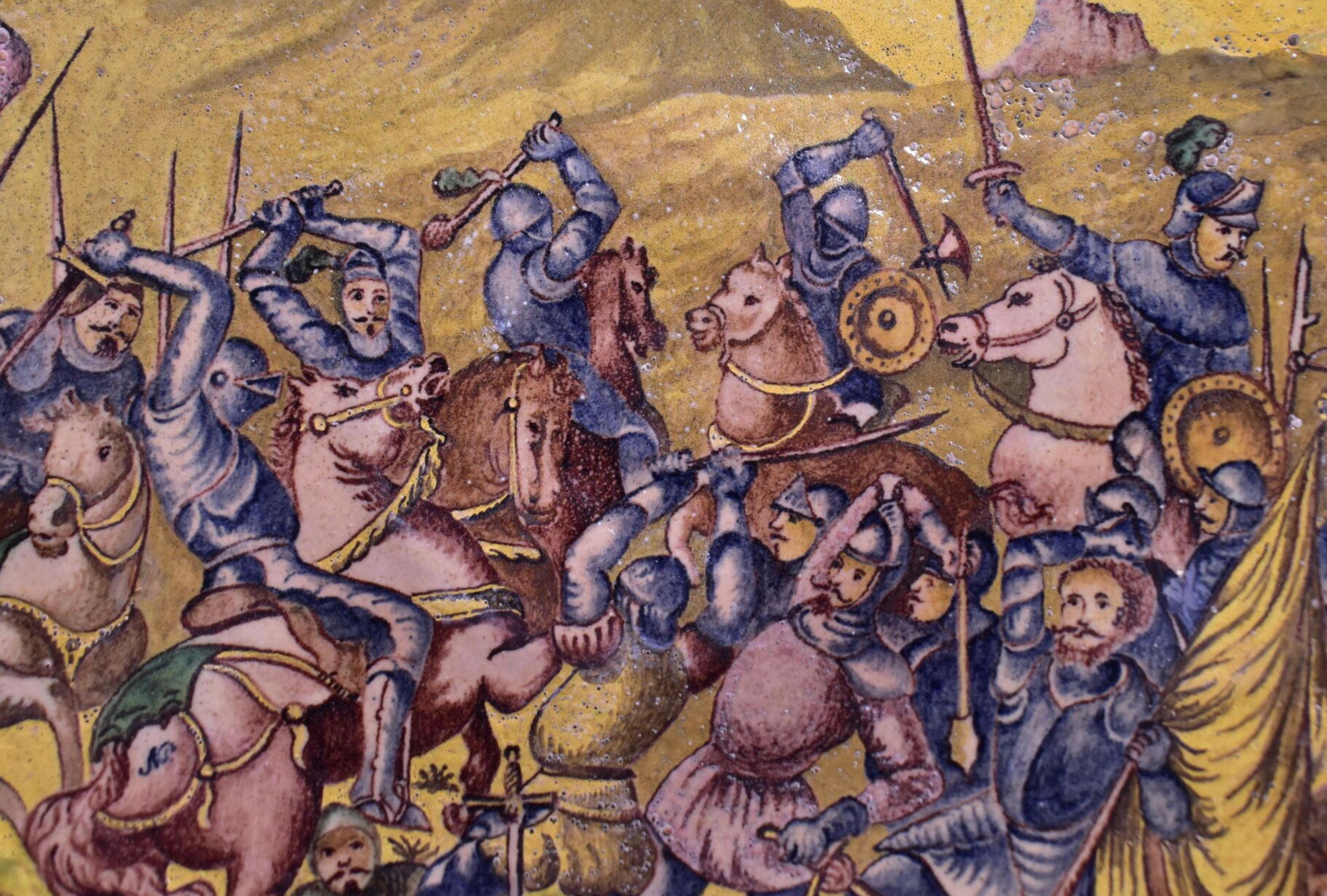 Merveilleuse grande assiette ronde toscane (Sienne) du 18e siècle en vente 4