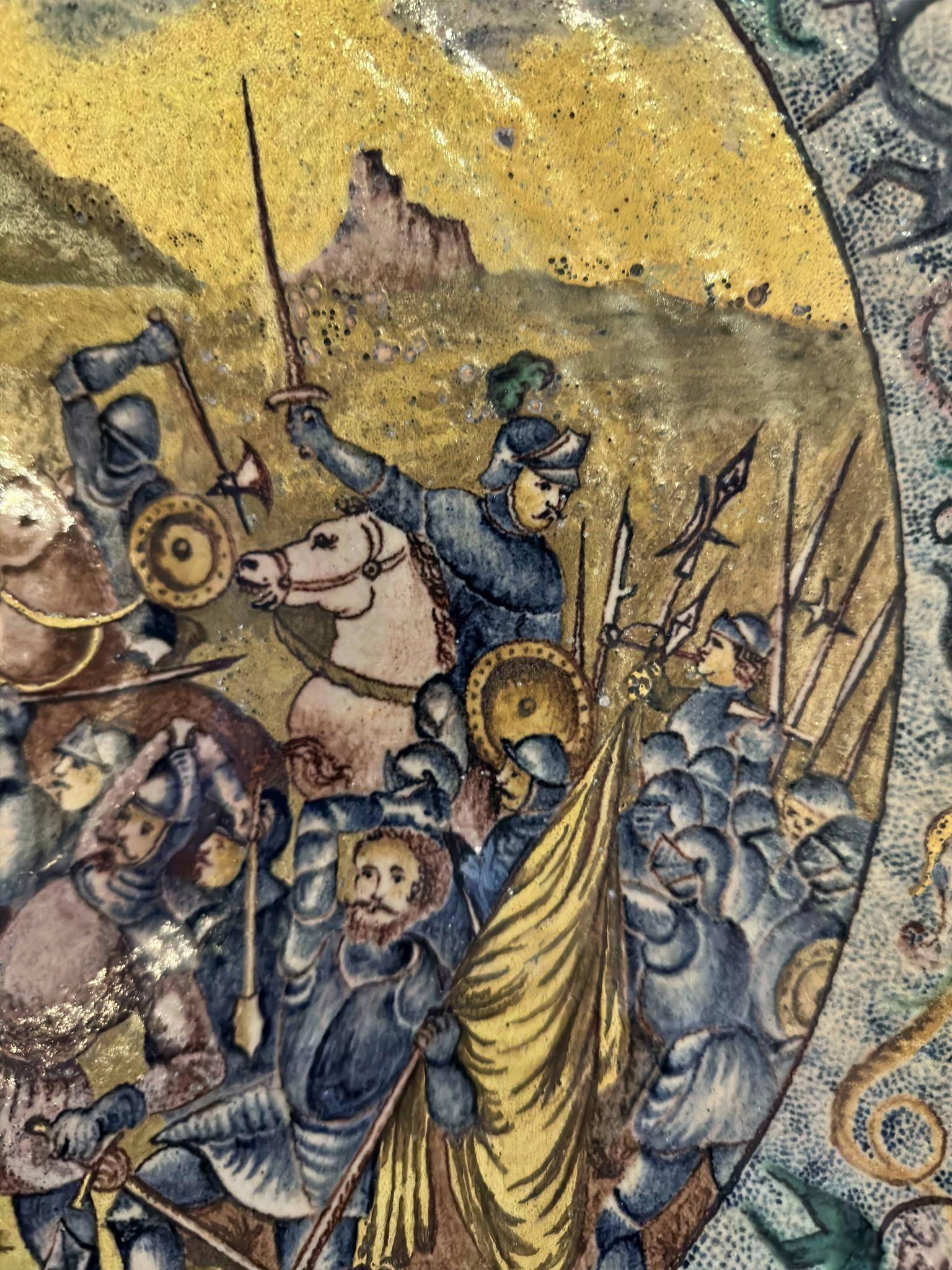 Merveilleuse grande assiette ronde toscane (Sienne) du 18e siècle en vente 8