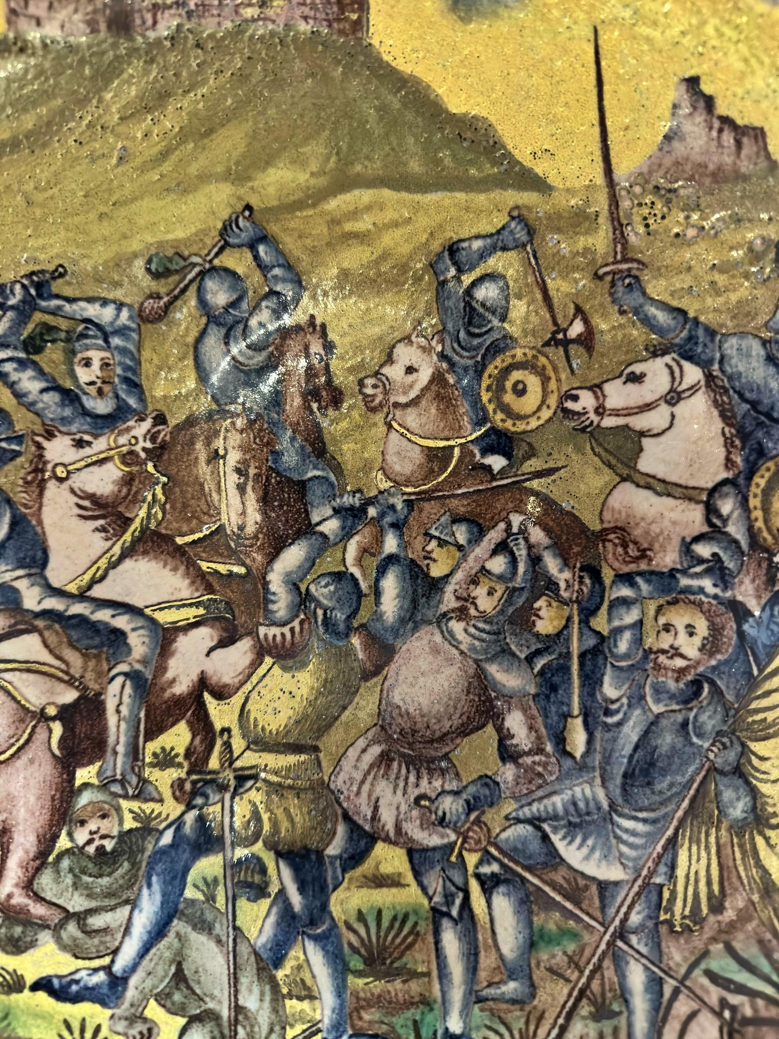 Merveilleuse grande assiette ronde toscane (Sienne) du 18e siècle en vente 9