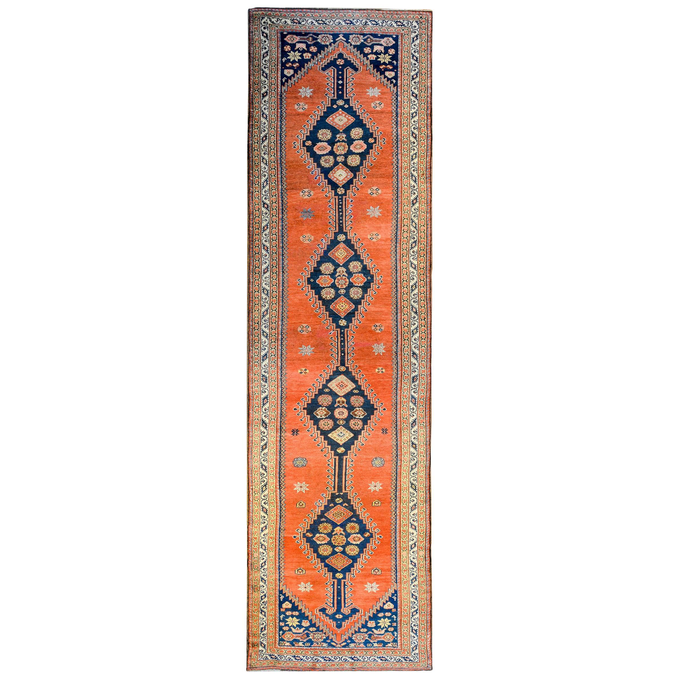 Wonderful Late 19th Century Antique Azari Rug For Sale