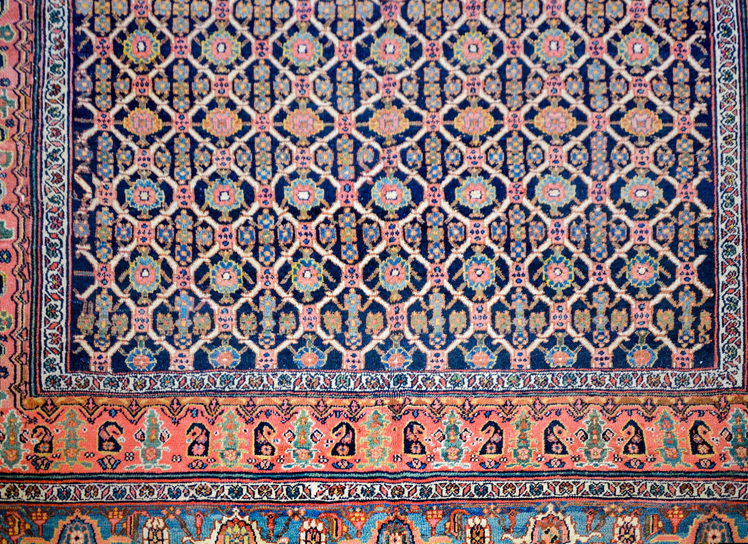 Persian Wonderful Late 19th Century Bibikibad Rug For Sale