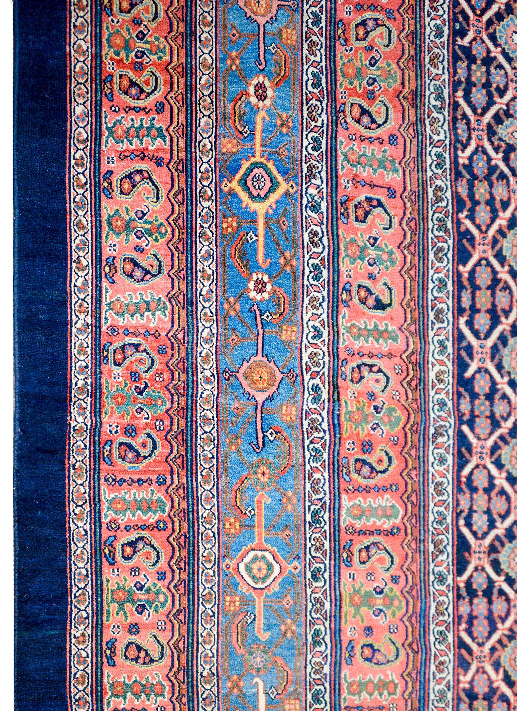 Wonderful Late 19th Century Bibikibad Rug In Good Condition For Sale In Chicago, IL
