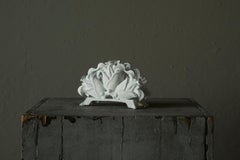 Wonderful Late 19th Century Letter or Napkin Holder in White Painted Cast Iron