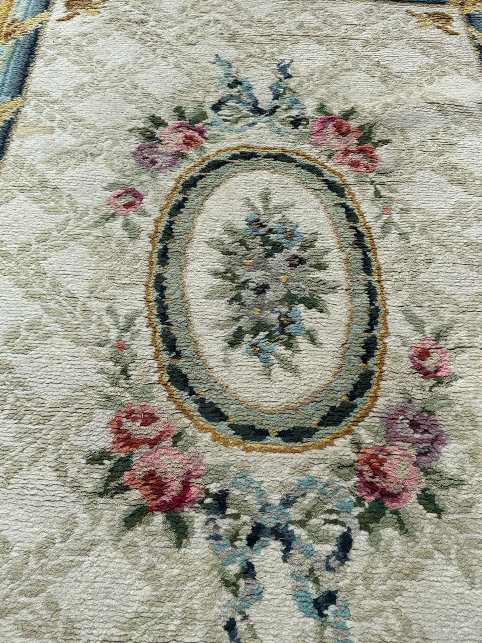 Wonderful Little Antique French Savonnerie Rug For Sale 5