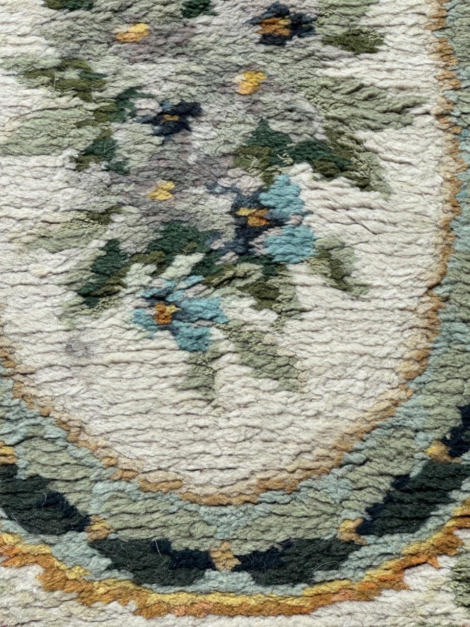 Wonderful Little Antique French Savonnerie Rug For Sale 6