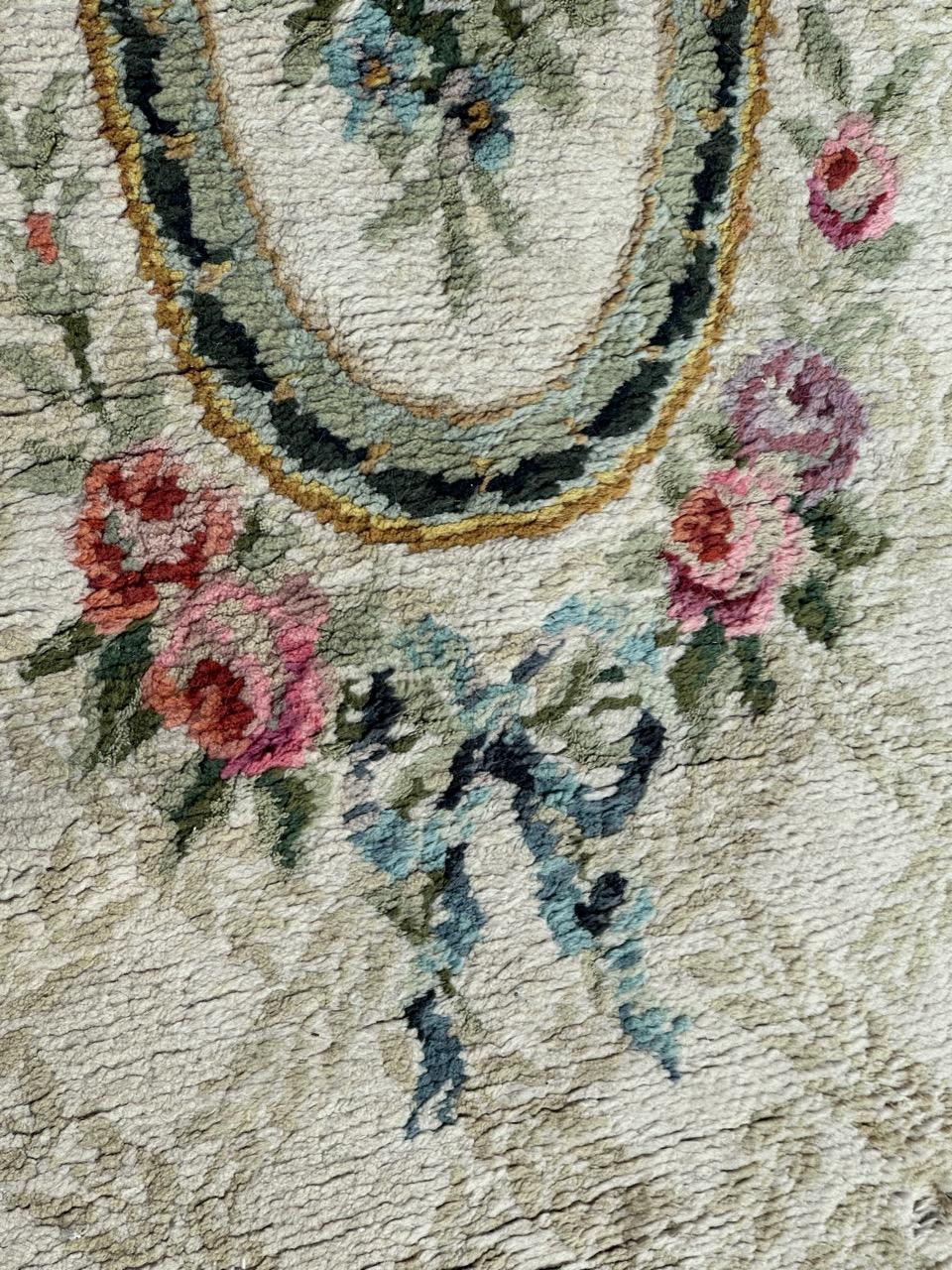 Wonderful Little Antique French Savonnerie Rug For Sale 9