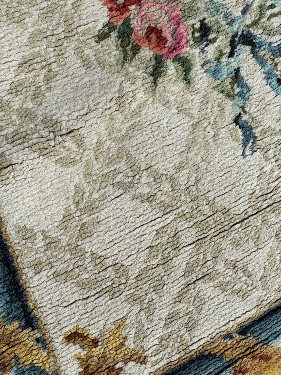 Wonderful Little Antique French Savonnerie Rug For Sale 10