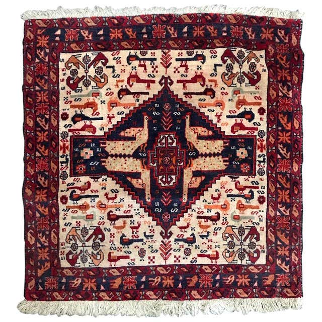 Wonderful Antique Ghashghai Rug For Sale at 1stDibs