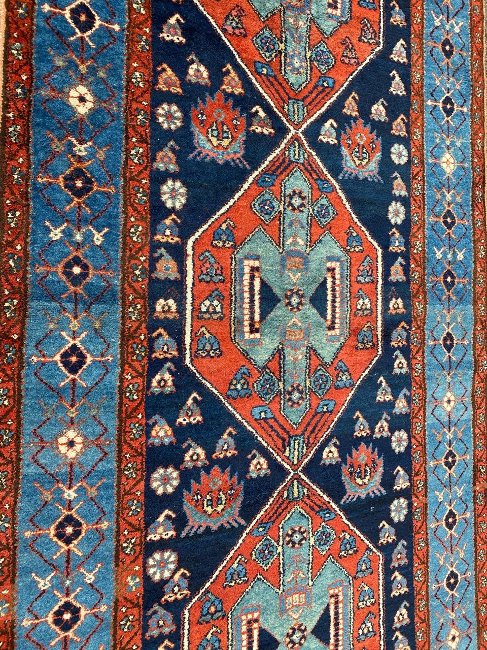 20th Century Bobyrug’s Wonderful Long Antique Kurdish Rug For Sale
