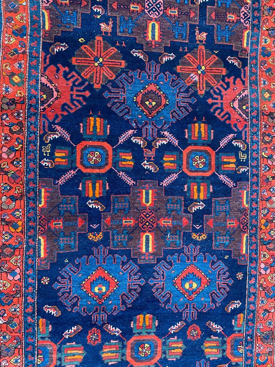 Wonderful Long Antique Malayer Runner In Good Condition In Saint Ouen, FR