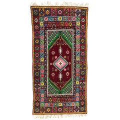 Wonderful Long Vintage Moroccan Rabat Rug