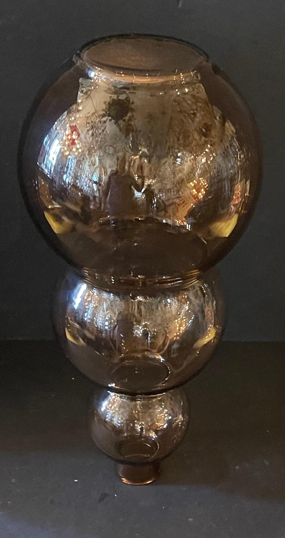 Wonderful Lorin Marsh Large Cenedese Italian Art Glass Triple Gourd Vessel Vase For Sale 1