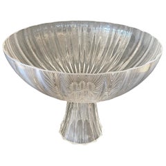 Wonderful Lorin Marsh Rigadin Bowl Clear Murano Glass Centerpiece Large Bowl