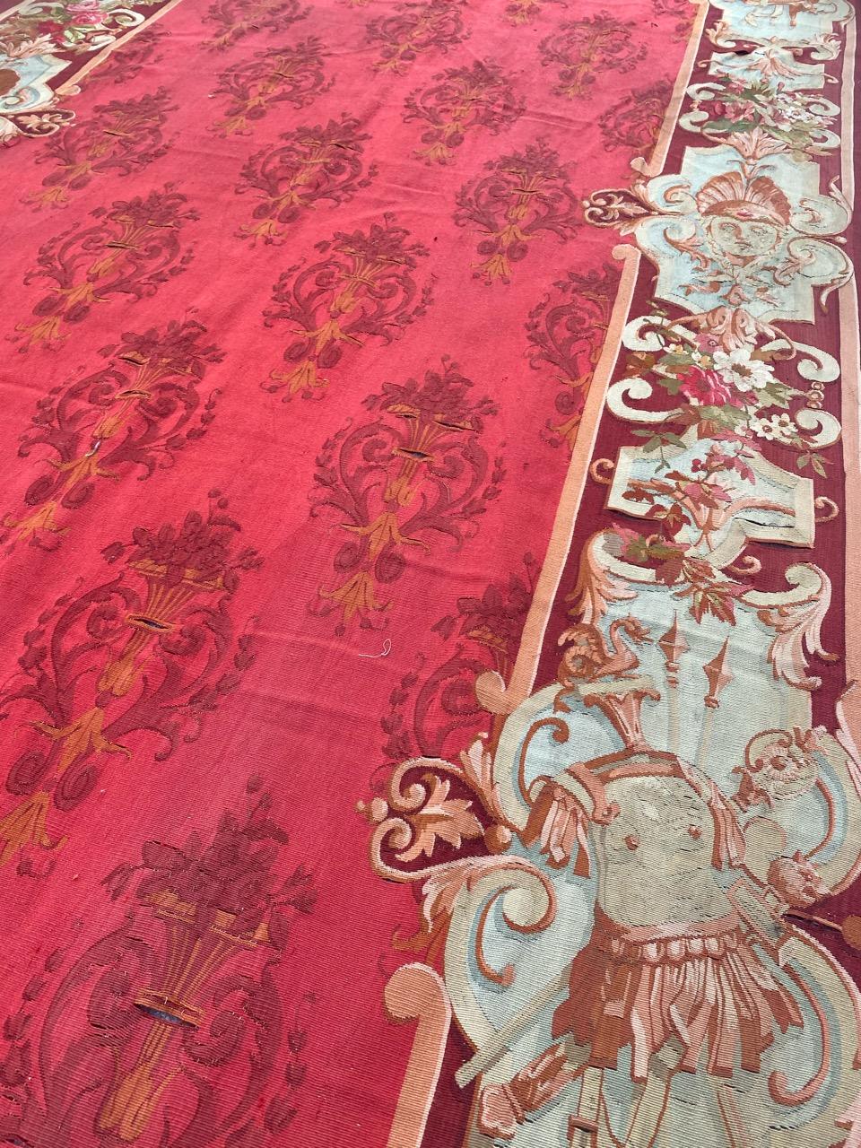 Wunderschöner, luxuriöser, antiker Napoleon, der dritte Aubusson-Wandteppich, Läufer im Angebot 5