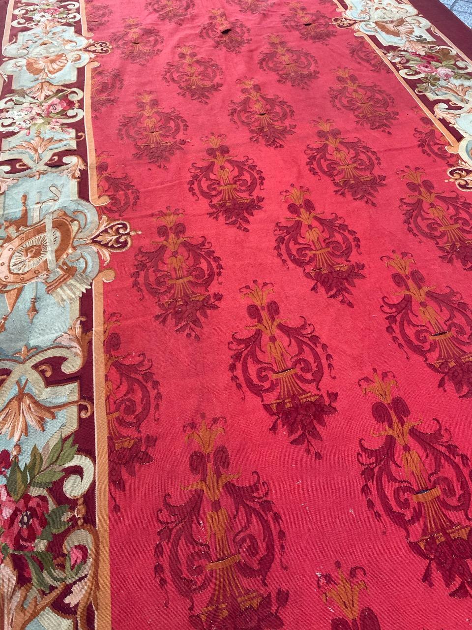 Wonderful Luxurious Antique Napoleon the Third Aubusson Tapestry Runner Rug For Sale 8