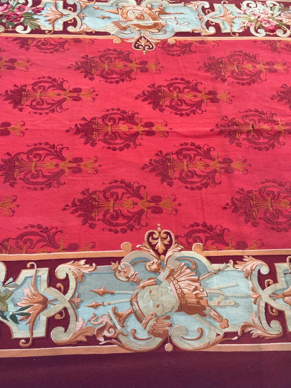 Wonderful Luxurious Antique Napoleon the Third Aubusson Tapestry Runner Rug For Sale 9