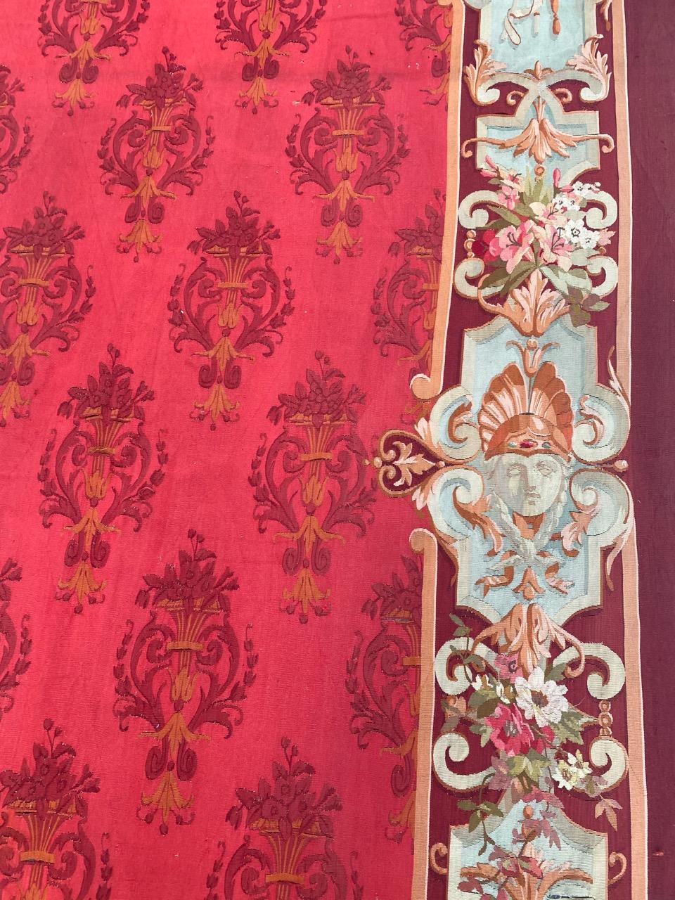 Wonderful Luxurious Antique Napoleon the Third Aubusson Tapestry Runner Rug In Good Condition For Sale In Saint Ouen, FR