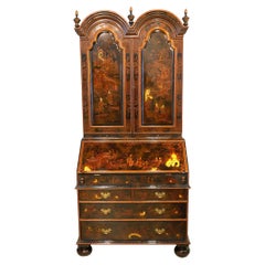 Retro Wonderful Maitland Smith Chinoiserie Decorated Secretary Desk Queen Anne Style