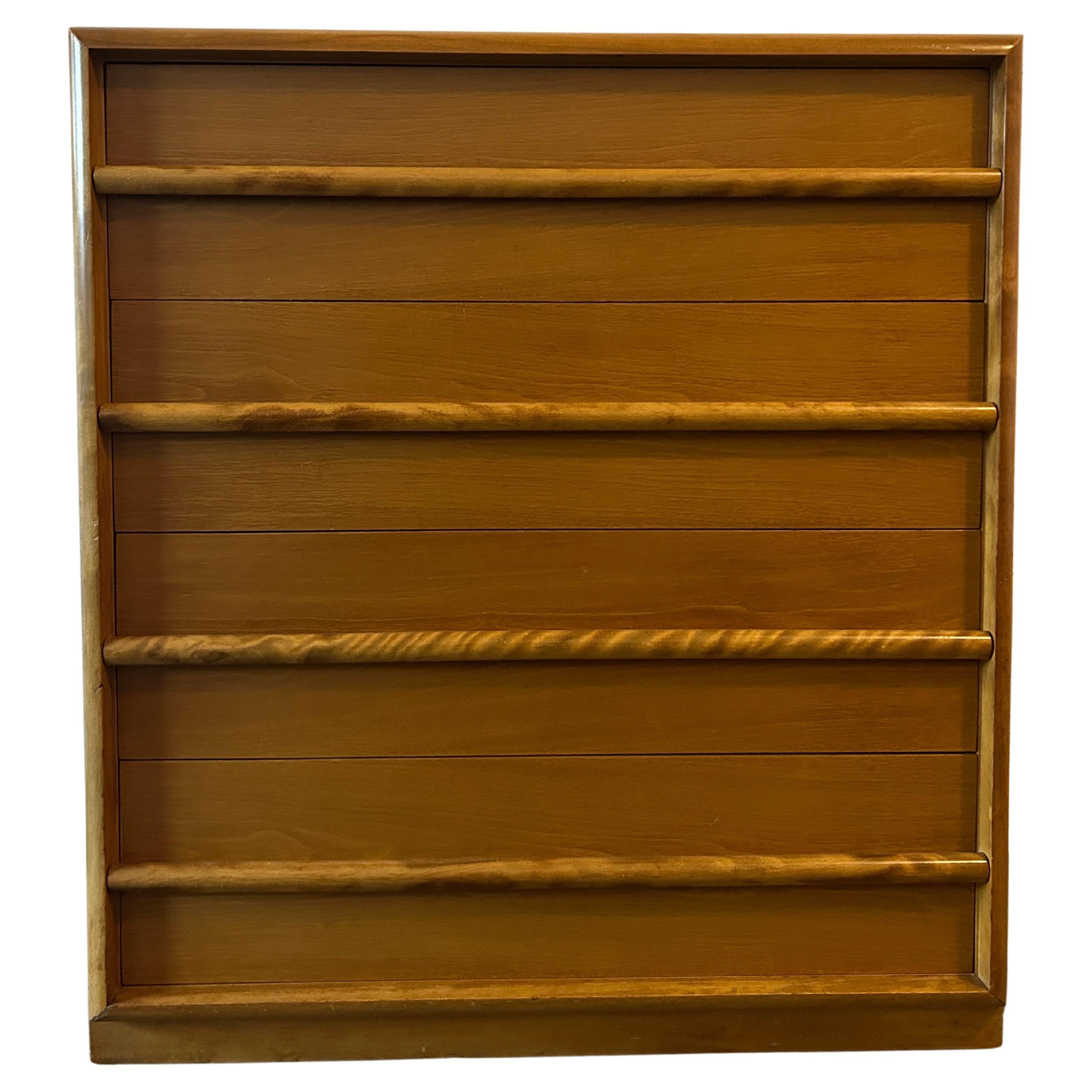 Wonderful Maple 4 Drawer Tall Dresser by T.H. Robsjohn-Gibbings for Widdicomb