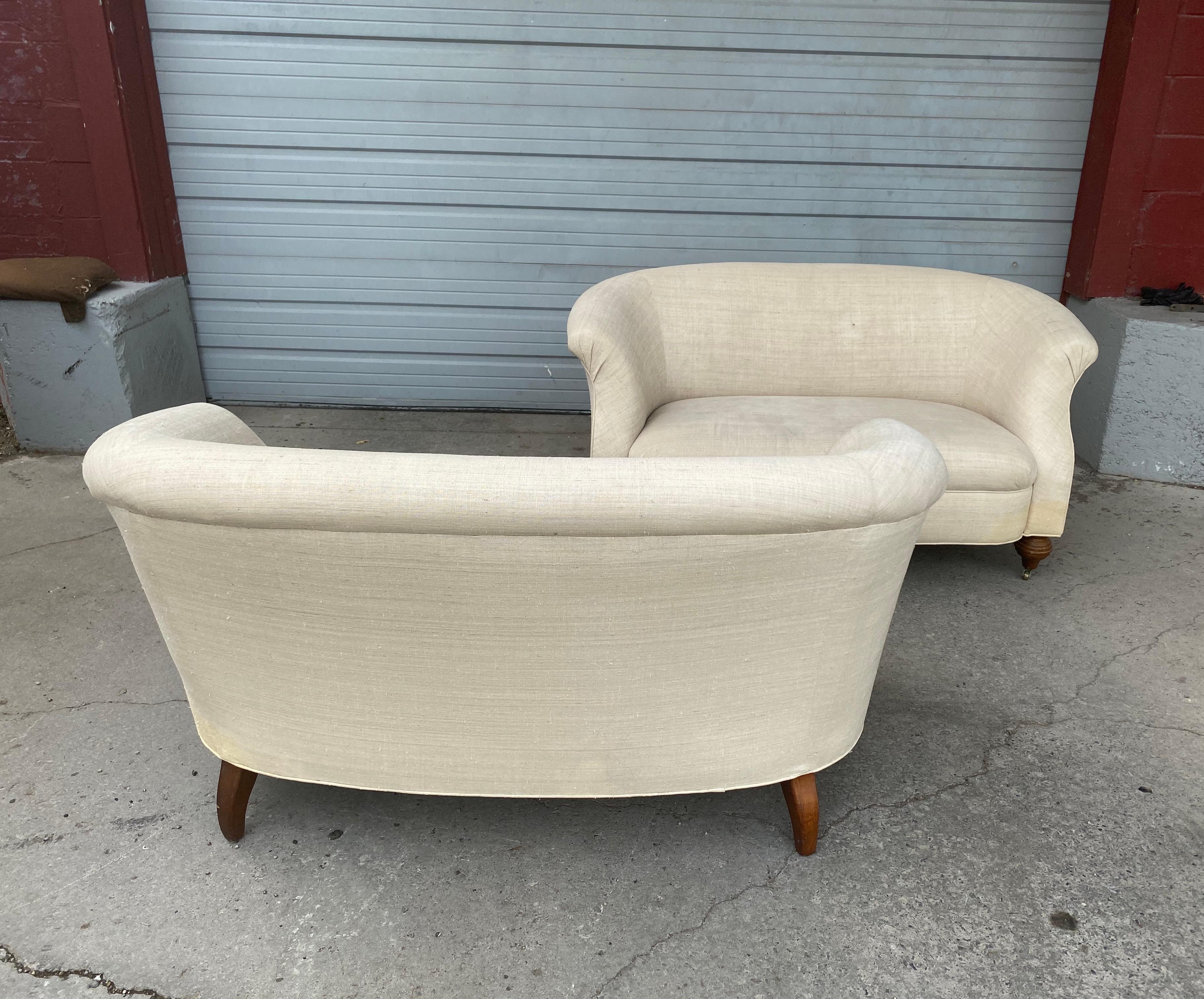 Wonderful Matched Pair of Victorian Style Sette's, Loveseats, circa 1930s 1
