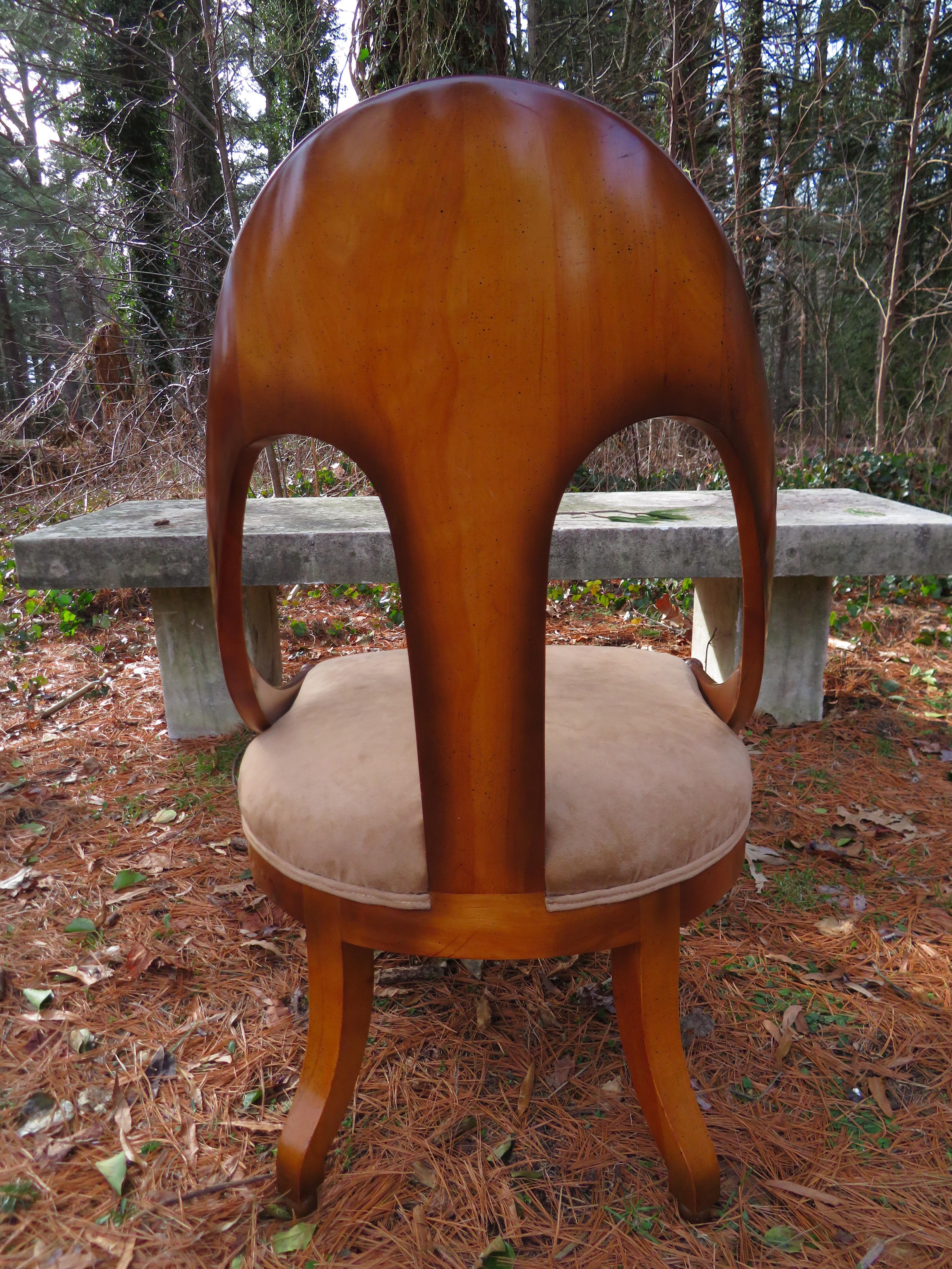 American Wonderful Michael Taylor for Baker Spoon Back Neoclassical Chair, Midcentury