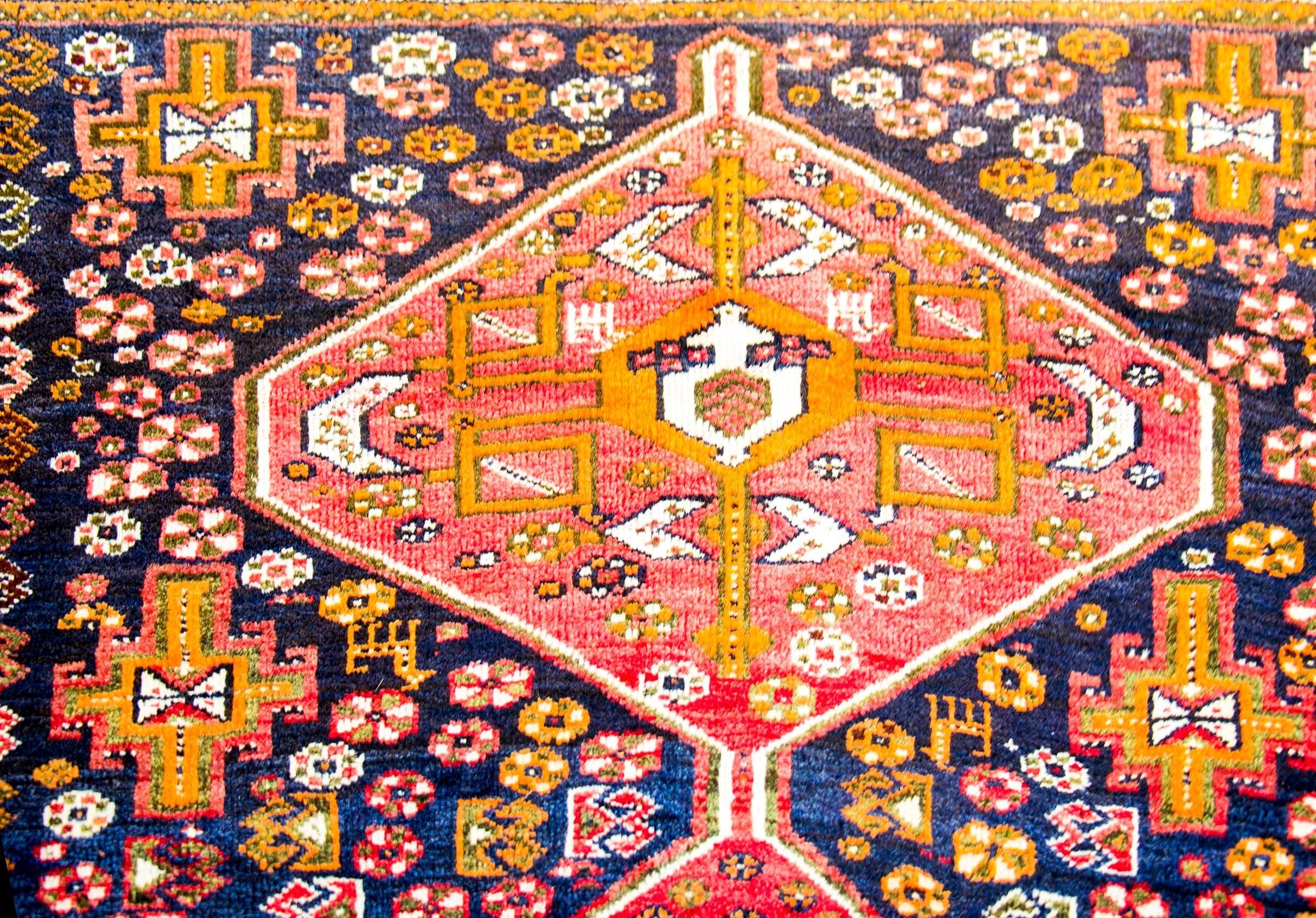 Persian Wonderful Mid-20th Century Shiraz Rug For Sale