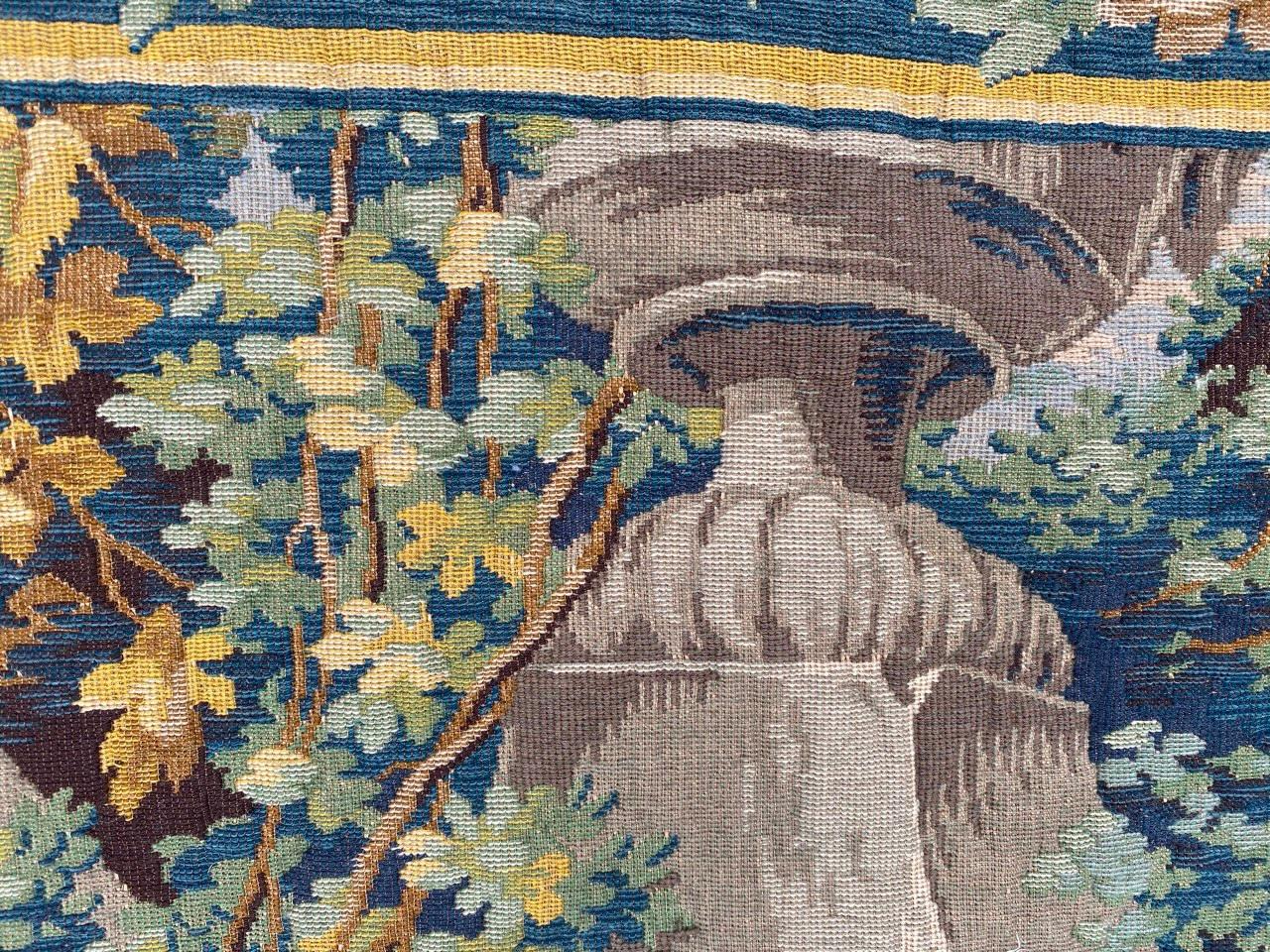 Wunderschöner Wandteppich im Aubusson-Stil aus der Mitte des Jahrhunderts von Jaquar im Angebot 5