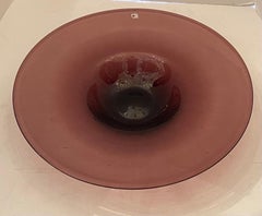Wonderful Mid Century  BLENKO Purple Amethyst Art Glass Large Centerpiece Bowl