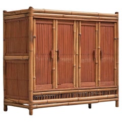 Wunderschöner Mid Century-Schrank aus Bambus 1960er Jahre