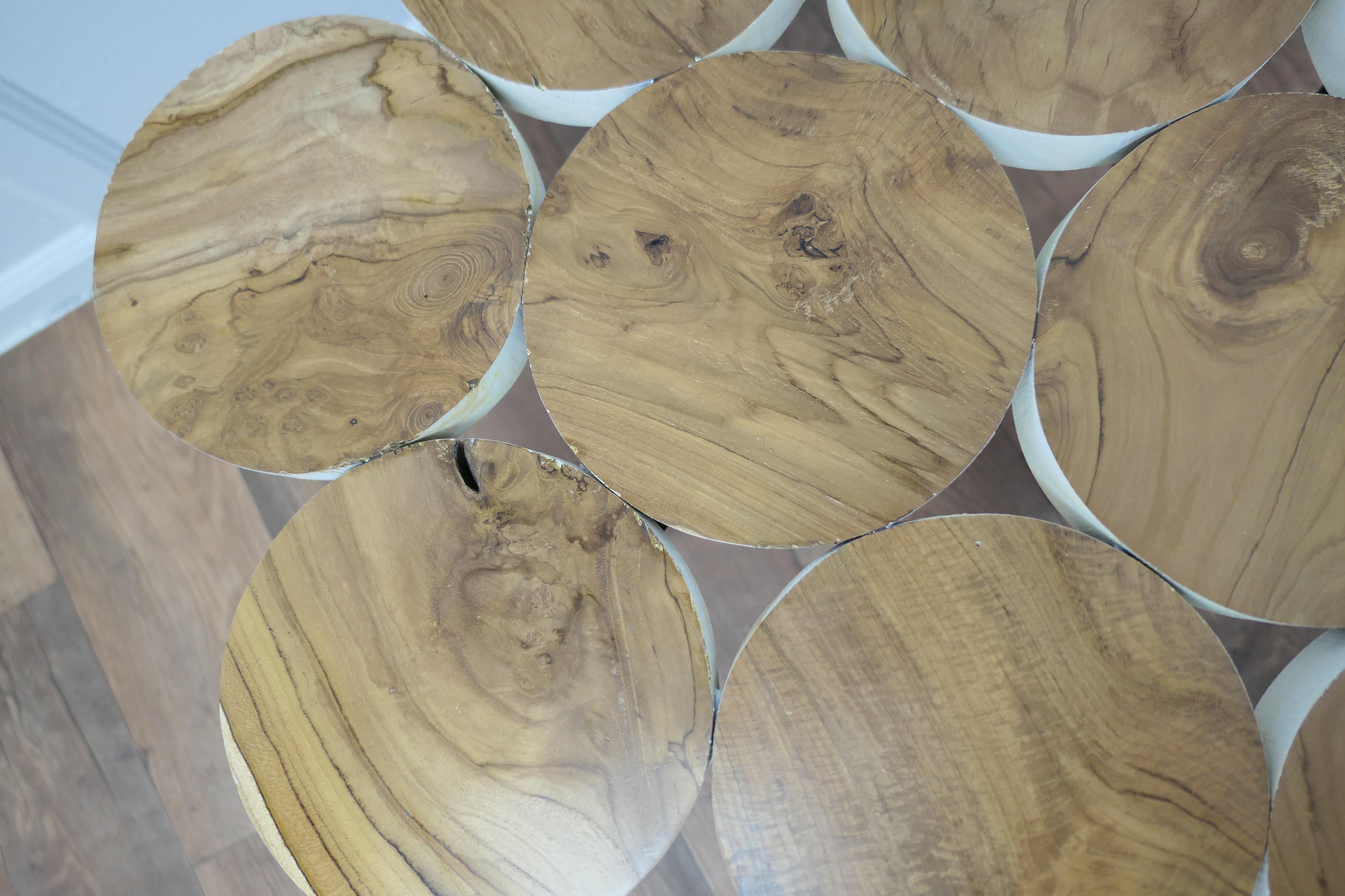 Wonderful Midcentury Folk Art Olive Wood Table For Sale 2