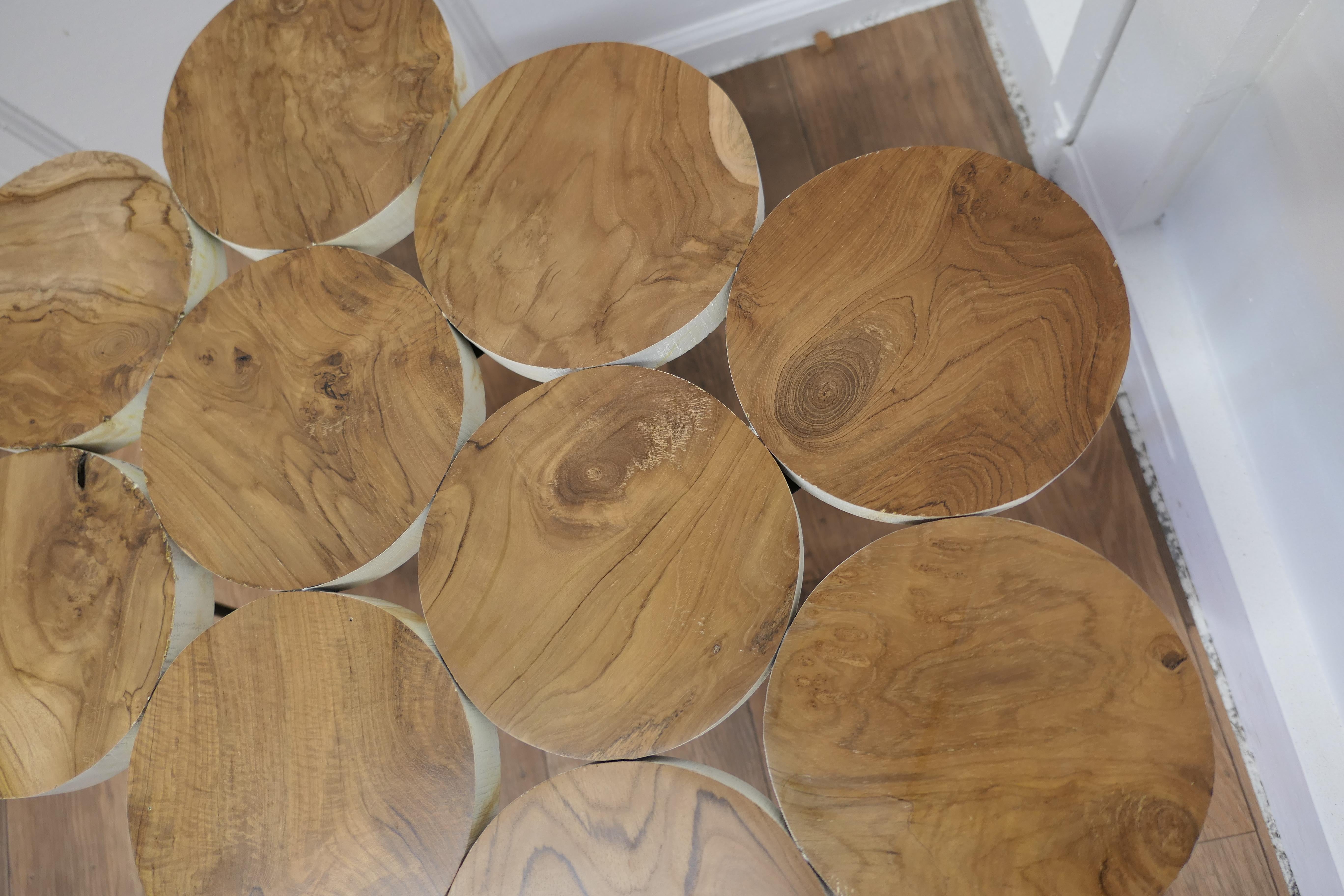 Wonderful Midcentury Folk Art Olive Wood Table For Sale 3