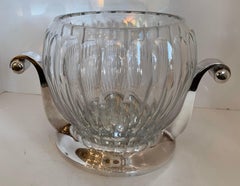 Wonderful Midcentury German Art Deco Crystal Silver Plated Centerpiece Tureen