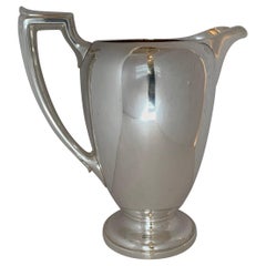 Wonderful Mid-Century Modern Art Deco Cartier Sterling Silver Water Pitcher