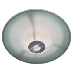 Wunderschöne Mid-Century Modern Art Deco-Hängelampe aus Glas, Mid-Century Modern